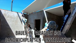 Sandwichplatten Installation zur Dachisolierung [upl. by Retswerb745]