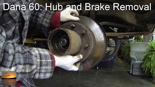 Dana 60 Axle Hub and Brake Disc Removal HowTo [upl. by Ardnuhsor]