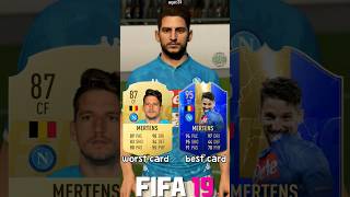 🇧🇪 DRIES MERTENS worst vs best card in EVERY FIFA 1024⚽ fifa eafc24 fc24 mertens napoli [upl. by Schober]