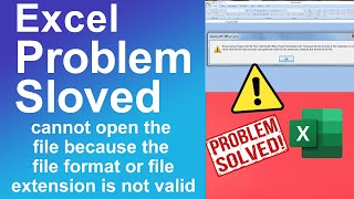 Excel cannot open the file because the file format or file extension is not valid [upl. by Hillinck]