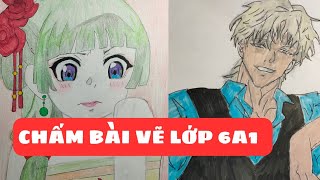 TẬP 158 LỚP 6A1 VẼ ANIME ART PHÁT HIỆN 1 BÀI VẼ GÂY SỐC quaizandayde mythuat art anime [upl. by Nomelihp]