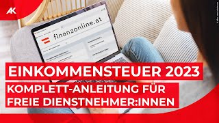 FinanzOnline Einkommensteuererklärung 202324 in Österreich  KomplettAnleitung [upl. by Nyrhtac]