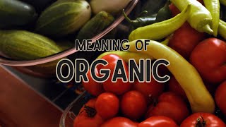 What is the meaning of Organic [upl. by Hayimas]