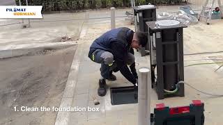 Installing hydraulic bollards  Pilomat 275P600A [upl. by Hahn]