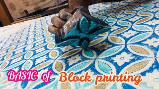 Basic of Block Printing। Hand Block Printing Process by Using Wooden Blocks [upl. by Annie]