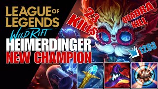 WILD RIF HEIMERDINGER AS A TOP LANE THE NEW UNSTOPPABLE CHAMPION CANT GET CLOSE  MUST WATCH [upl. by Idnas779]