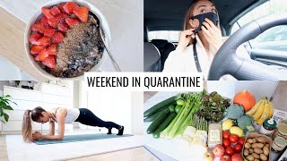 VLOG  Grocery Haul amp Weekend In Quarantine  Annie Jaffrey [upl. by Nolyat434]