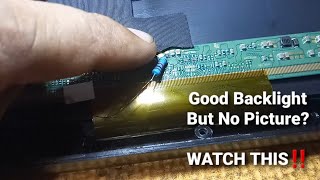 Pensonic 32 inches Led TV Repair  No Picture  Good Backlight  Good Sound [upl. by Lledraw]