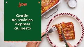 Recette du Gratin de ravioles express au pesto [upl. by Aihtiekal]