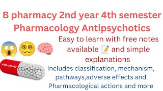 Psychosis PharmacologyAntipsychotics easy to learn with free notes [upl. by Nylaroc]