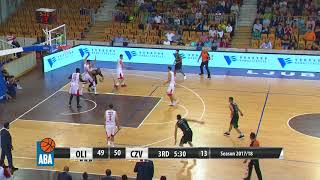 Lessorts monster block and Zvezdas fast break Petrol Olimpija  Crvena zvezda mts 8102017 [upl. by Repmek]