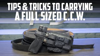 How to Comfortably Carry a FullSize Pistol Ultimate Guide [upl. by Ahsenroc730]