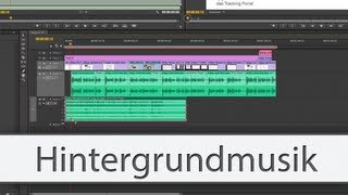 Premiere Pro Tutorial 17  Hintergrundmusik hinzufügen [upl. by Ilatfan]