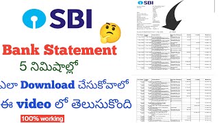 How to Download SBI Account statement in telugu 2023 [upl. by Ayama]