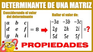 Ejemplo de Aplicación de Propiedades de los Determinantes [upl. by Averil]