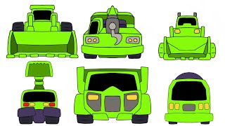 Transformers Constructicons combiner Mighty Devastator but with big heads [upl. by Ennavoj]