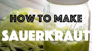 How to Make Sauerkraut Homemade 2Ingredient Probiotic Recipe [upl. by Angeline]