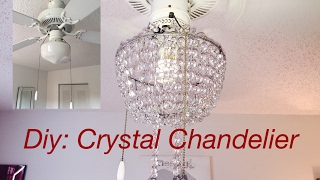 Diy Real Crystal Chandelier 💎 [upl. by Fortunia]