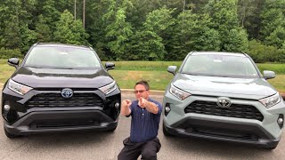 2019 RAV4 XLE Hybrid vs XLE AWD  How to Choose [upl. by Ruben619]