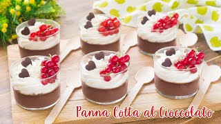 Panna Cotta al Cioccolato  Ricetta Facile Dolce in Bicchiere  55Winston55 [upl. by Esille]