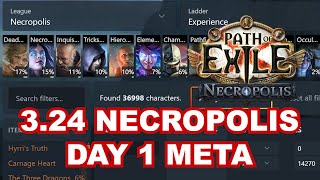 PoE 324 Necropolis Day 1 Meta Breakdown  link to guides for all popular builds [upl. by Bandur]