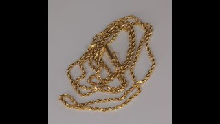 14K Yellow Gold Rope Chain 20quot [upl. by Younglove]