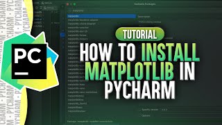 How To Install Matplotlib In PyCharm [upl. by Nonnerb433]