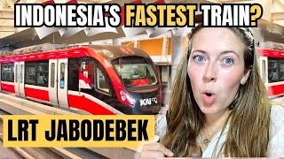 FIRST TIME on LRT JABODEBEK in Jakarta Indonesia 🇮🇩 WE are SHOCKED [upl. by Letnom]