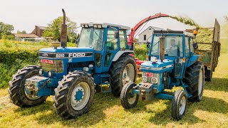 Ensilage dHerbe à lAncienne  Ford 6610 II amp 8210 III  John Deere 2040 S [upl. by Haile244]