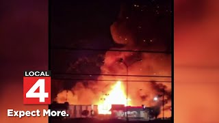 Distribution plant explosion Macomb County officials provide Tuesday morning update [upl. by Etnoek]