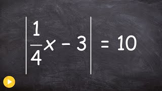 Easily Solve an Absolute Value Equation With a Fraction [upl. by Enieledam]