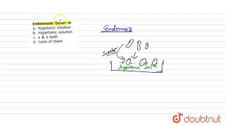 Endosmosis occurs is [upl. by Meid]