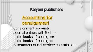 Consignment accounts  Journal entries   In the books of consignee In the books of consignor [upl. by Ylicec535]