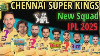 csk retained players 2025  MS Dhoni Ruturaj Gaikwad Ravindra Jadeja Matheesha Pathirana [upl. by Blain]