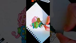 Drawing Muckman from TMNT in my CrustyGoobers style ninjaturtles sketchbook coloring art [upl. by Ekram]