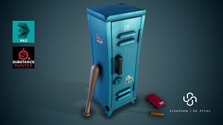 Modeling Unwrap amp Texturing Stylized Locker  Part1 Modeling [upl. by Nnaaras]