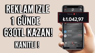 REKLAM İZLEYEREK GÜNDE 630 TL PARA KAZANMA ÖDEME KANITLI  İnternetten Para Kazanma 2024 [upl. by Buck280]