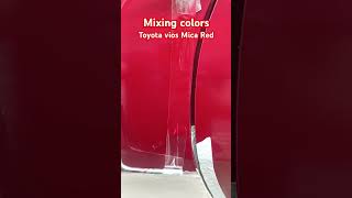 Mixing colors Toyota vios Mica Red k92paint toyotavios [upl. by Faust]