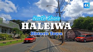 North Shore of Oahu Island ⛱️ Haleiwa Historic Town 🌴 Hawaii 4K Driving [upl. by Trumann]