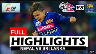 SRI LANKA VS BANGLADESH FULL HIGHLIGHTS Hong Kong Cricket Sixes 2024  SL VS BAN [upl. by Ontine]