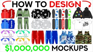 HOW TO DESIGN CLOTHING MOCKUPS FOR YOUR BRAND 2024 WALKTHROUGH [upl. by Ylevol]