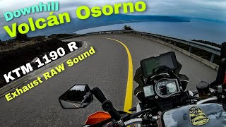 Volcán Osorno KTM 1190 R Downhill Engine Sound [upl. by Airdni]