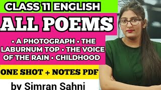 Class 11 english all poem one shot  Class 11 English  Poems  One Shot by Simran Sahni [upl. by Haily]