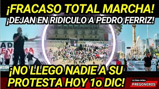 ¡FRACASO TOTAL MARCHA RIDICULO DE PEDRO FERRIZ NO LLEGO NADIE A SU PROTESTA EN ZOCALO Y ANGEL [upl. by Thalassa]