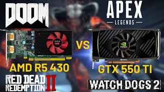 AMD R5 430 VS GTX 550 Ti  Low Price GPU Is Good For Gaming [upl. by Anailuj]