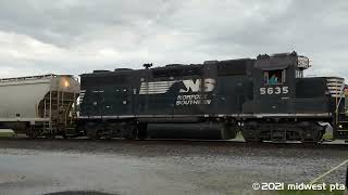 NS 5635 EMD GP382  East Bound  DeMotte IN 060421 [upl. by Peppi]