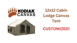 Kodiak Canvas Off Grid Cabin Lodge Tent 6170 amp 1672 Enclosure  With Customized Interior  COMFORT [upl. by Nyladgam]