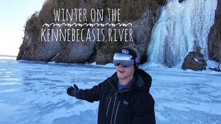 Wintertime on the Kennebecasis River New Brunswick  Ice Fishing  Ice Waterfall  Ice Sailing [upl. by Sajovich]