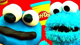 Play Doh Howto Make Baby Cookie Monster Sesame Street PlayDoh Creations DIY Playdough Thomas Tank [upl. by Freya384]