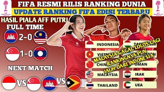 FIFA RESMI RILIS RANKING PERINGKAT DUNIA amp HASIL PIALA AFF PUTRI 29 NOVEMBER 2024 [upl. by Eixela]